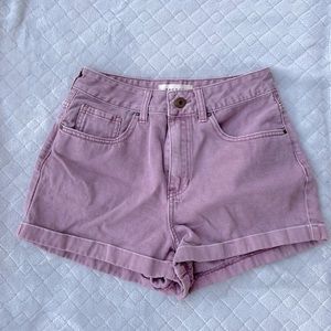 Pacsun Light Purple High Waisted Mom Jean Shorts